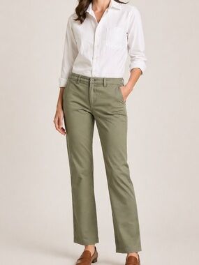 Lauren Ralph Lauren Newbury Chino Pants Tan Khaki Straight Leg Size 6